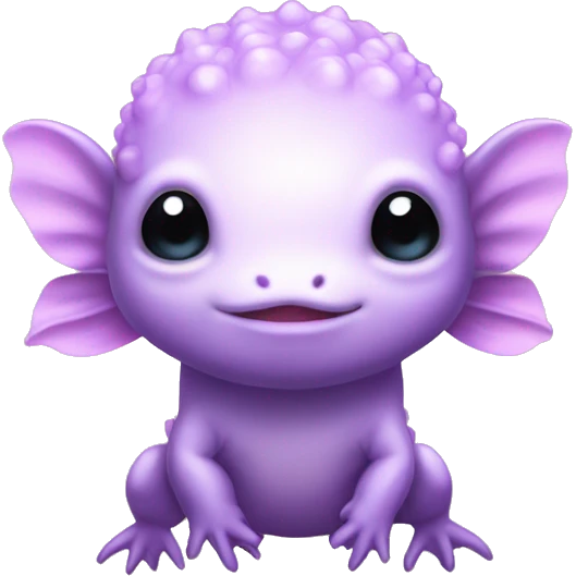 purple Cute little baby Axolotl  emoji