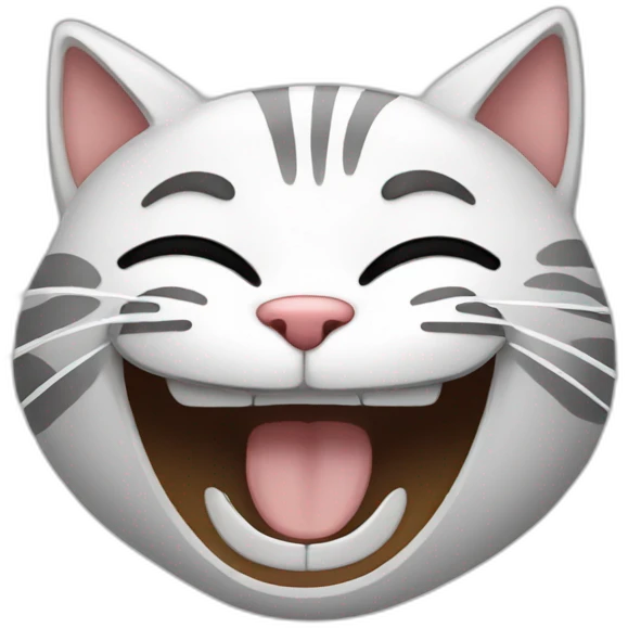 A laughing cat emoji