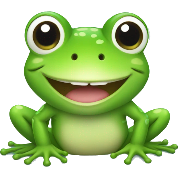 Happy frog  emoji