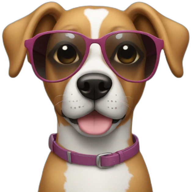 Dog wearing shades emoji