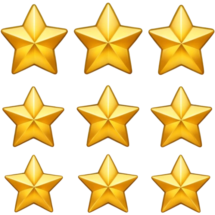 gold metal (!) style icon of a star emoji