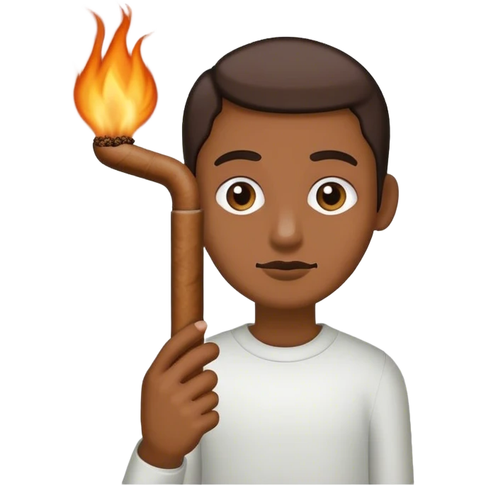 Holding a blunt emoji