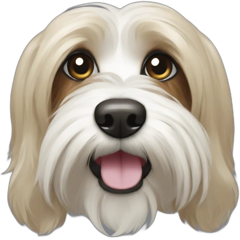 Tibetan terrier face emoji