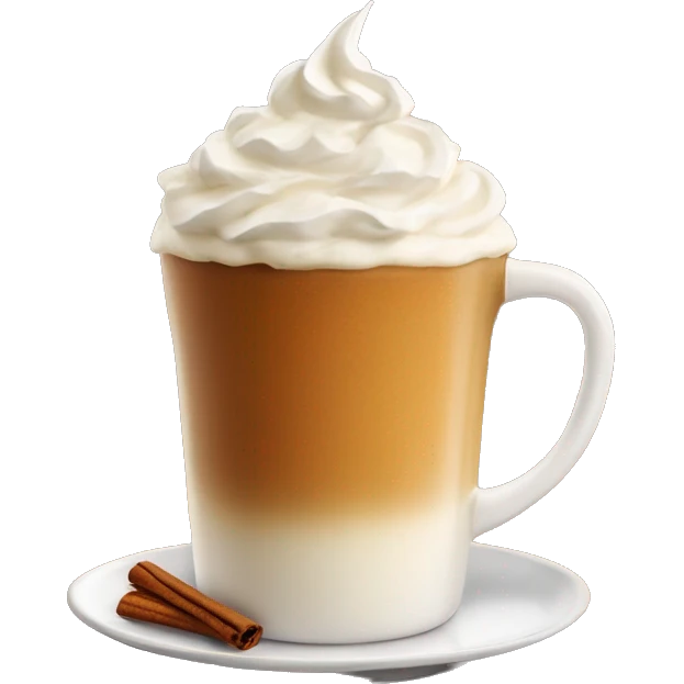 pumpkin spice latte with whipped cream on top emoji
