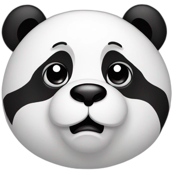 panda black and white crying emoji