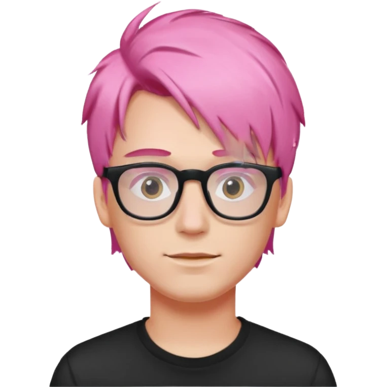pink haired guy with rectangle glassess emoji