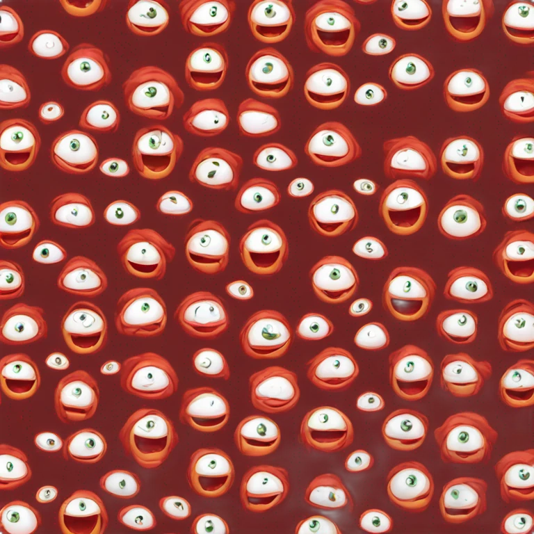 Miya con ojos rojos que alumbra  emoji