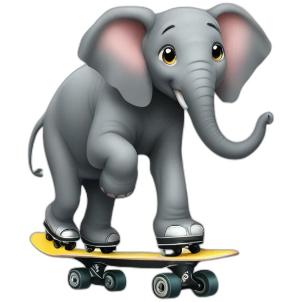 elephant skating emoji