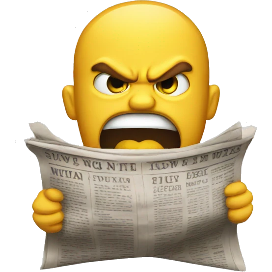 angry newspaper emoji