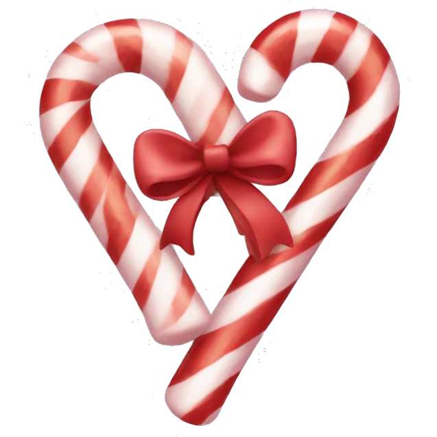 Candy cane heart emoji