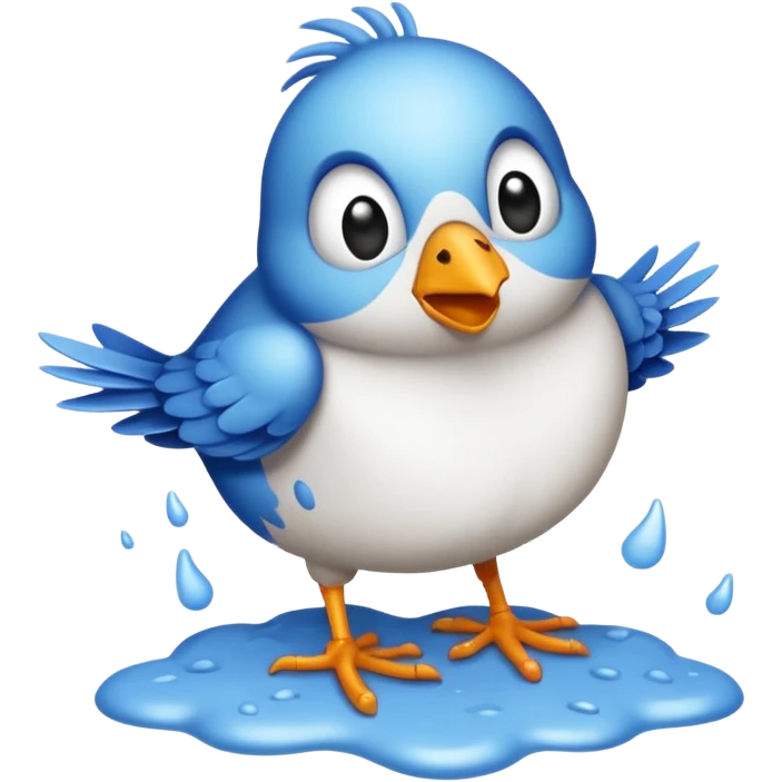 Bird pooping emoji