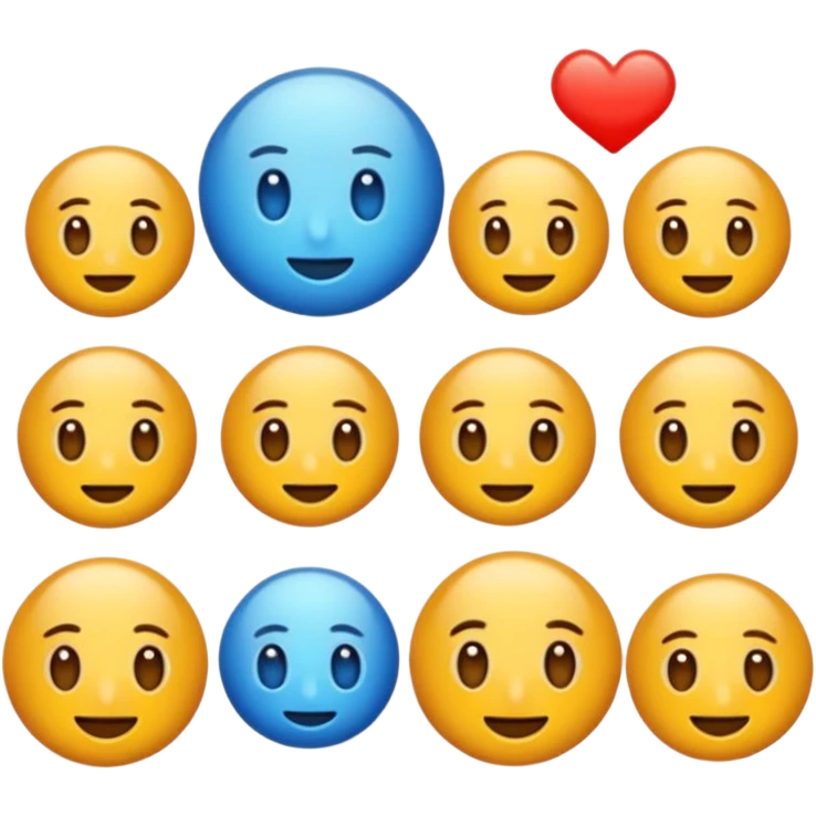 Sus işareti yapan yüz mavi emoji
