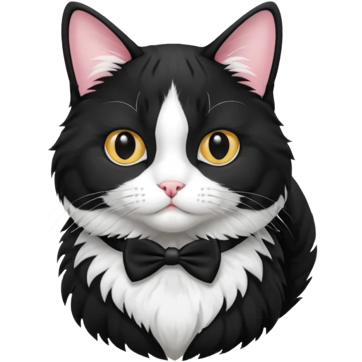 Tuxedo cat sassy emoji