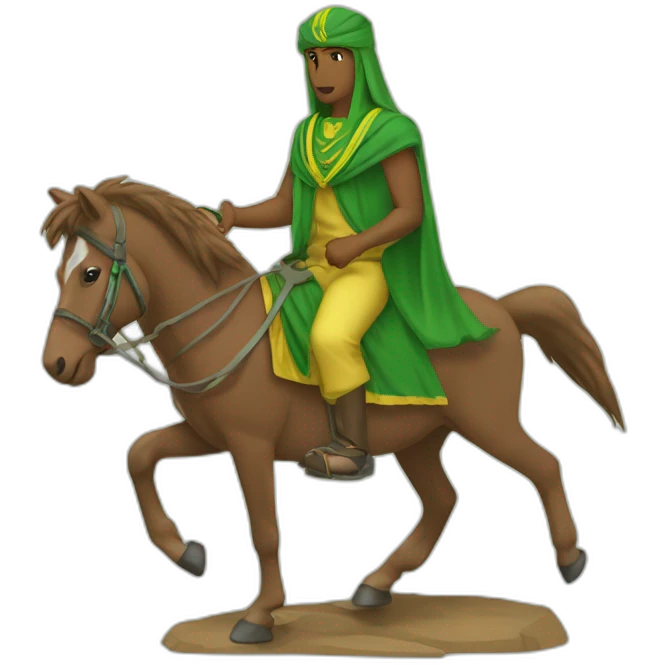 Mauritanien sur un chameaux  emoji
