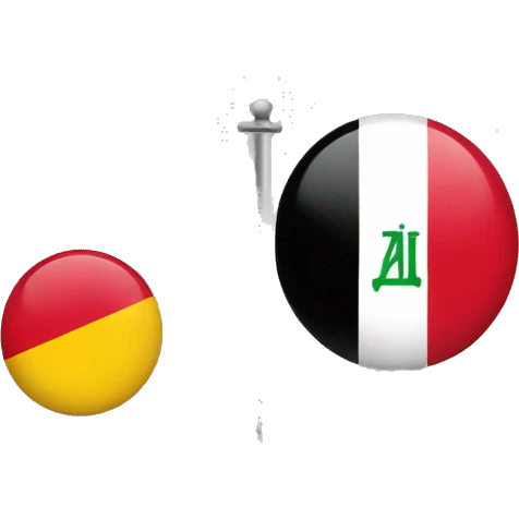Mix flag Belgium, Iran and Germany  emoji