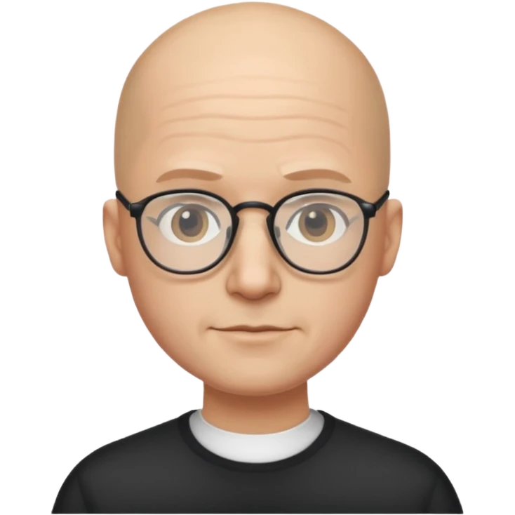 Man with bald head and glasses emoji