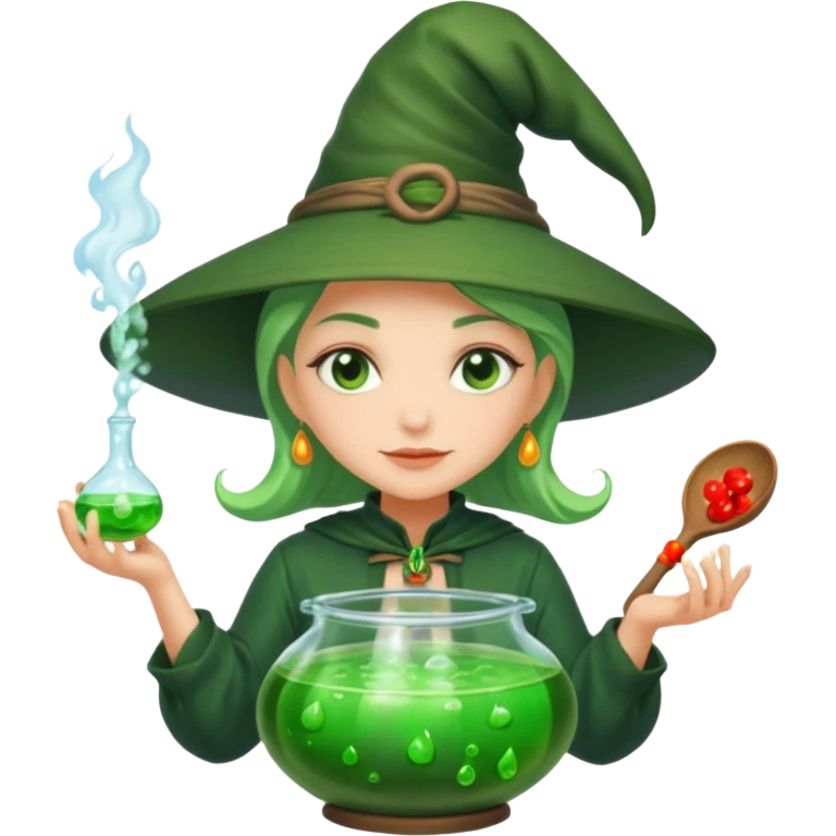 green witch cooking potion emoji