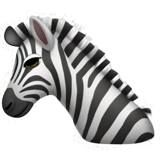 cute sleeping zebra with "z z z" emoji