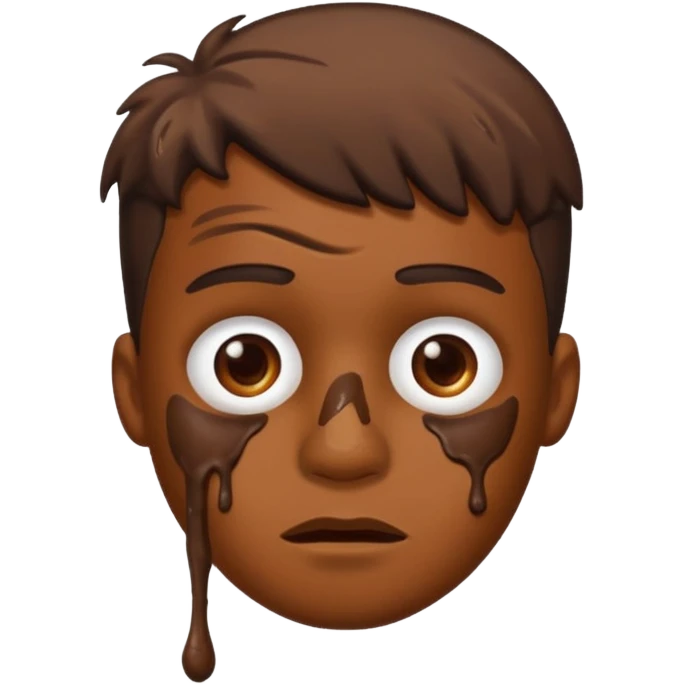 guy with poop on his face emoji