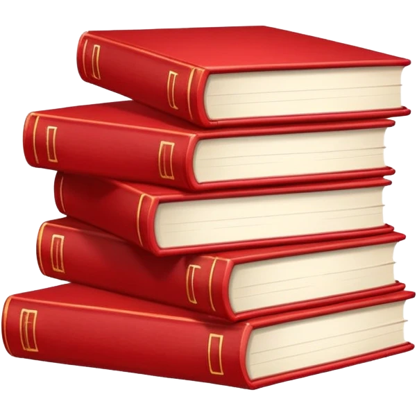 simple red book stack  emoji