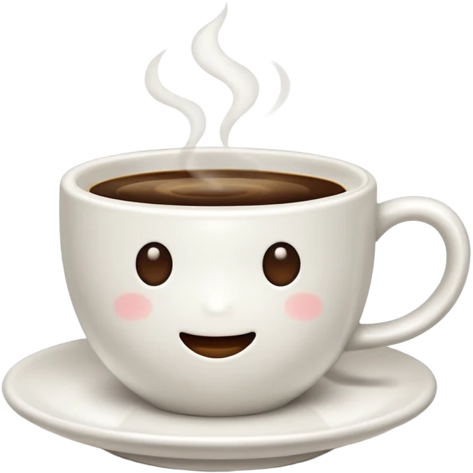 an adorable white cup of coffee emoji