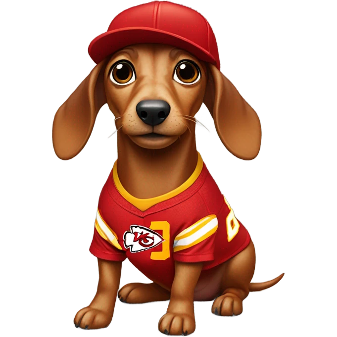 Wiener dog chiefs fan emoji