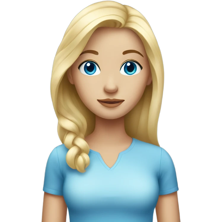 Blonde girl with blue eyes emoji