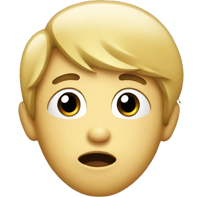 wondering face with open mouth emoji