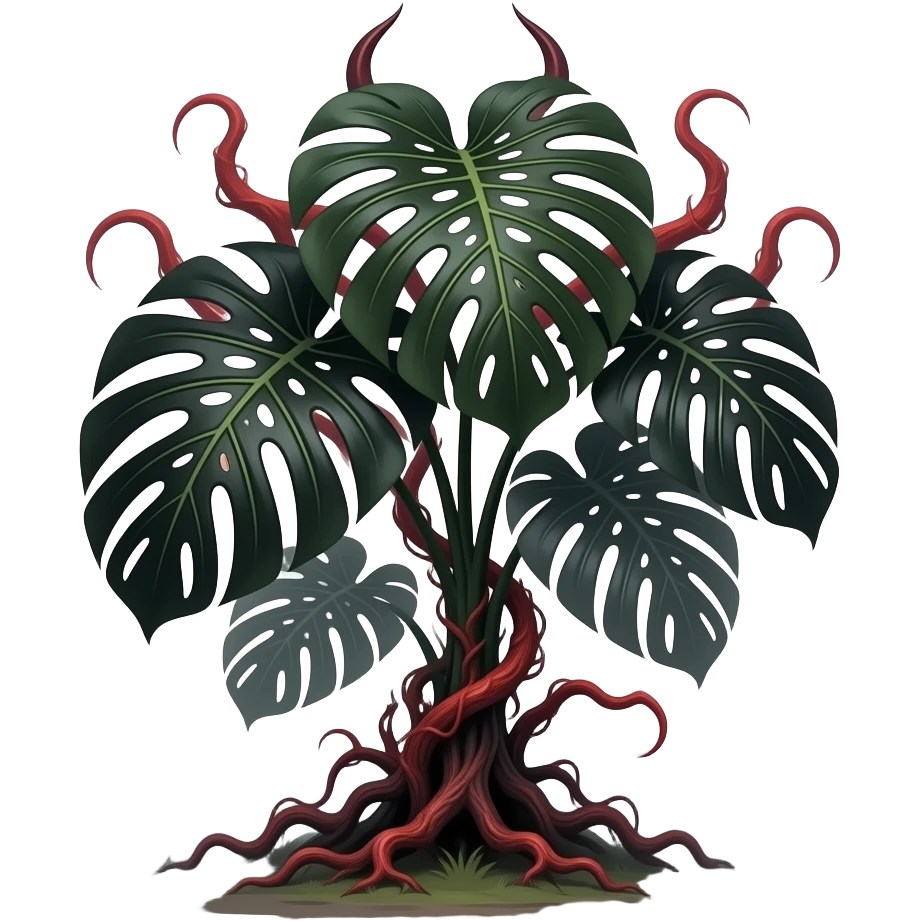A monstera devil monster plant emoji