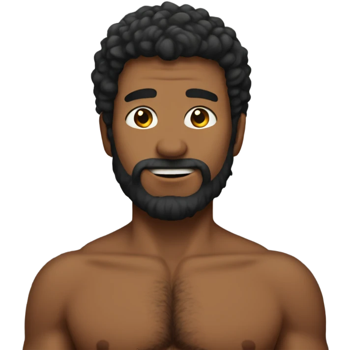 hairy man with abs emoji