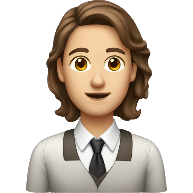 teacher with brown hair emoji
