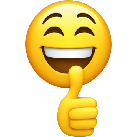 Smile smiley face with a thumbs up emoji
