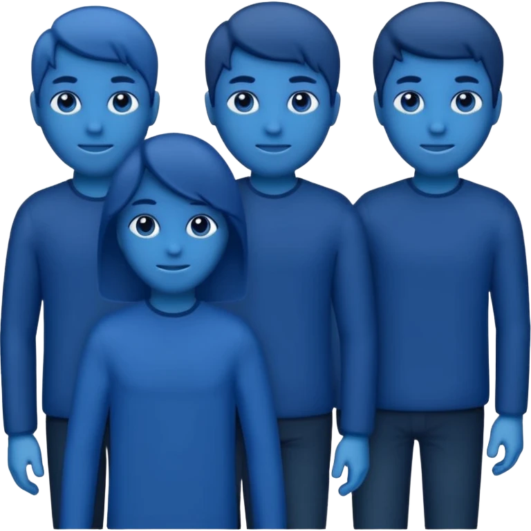 utilisateurs silhouette bleu emoji