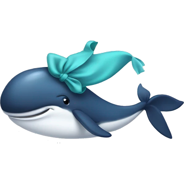 whale with bow on head emoji