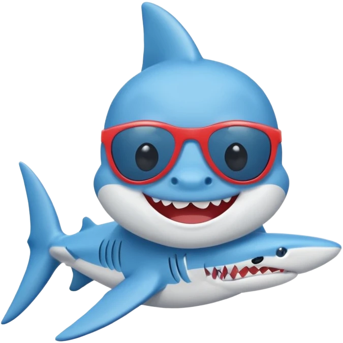 baby sharks wearing sunglasses  emoji