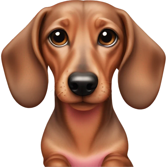 dachshund dog on side in light pink pajamas emoji