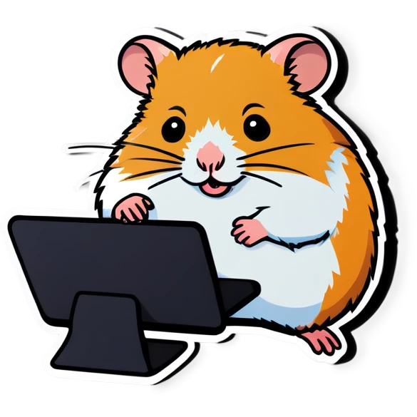 Hamster dislike computer emoji