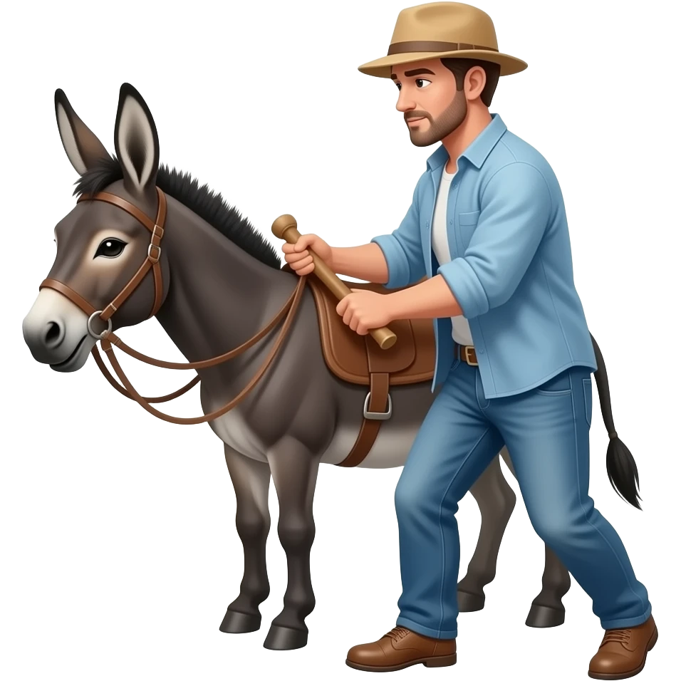 Beating an ass emoji