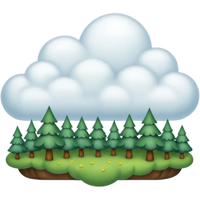 Dream cloud with forest inside emoji