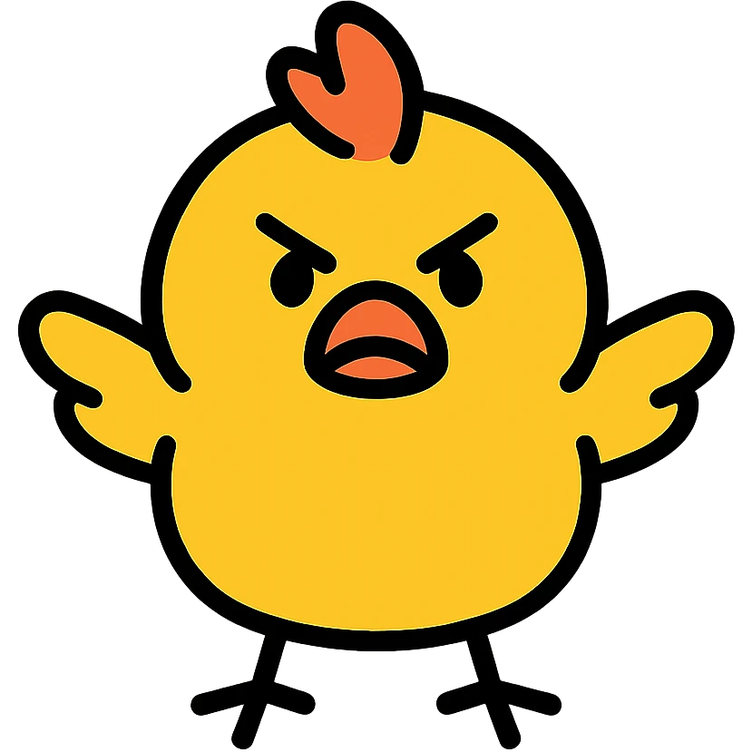 angry little chicken emoji