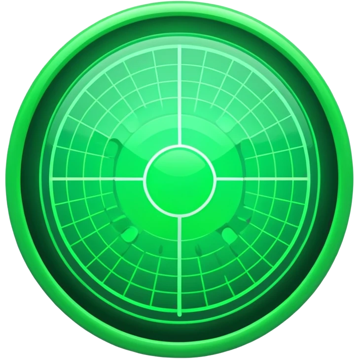circular radar with blips and grid emoji