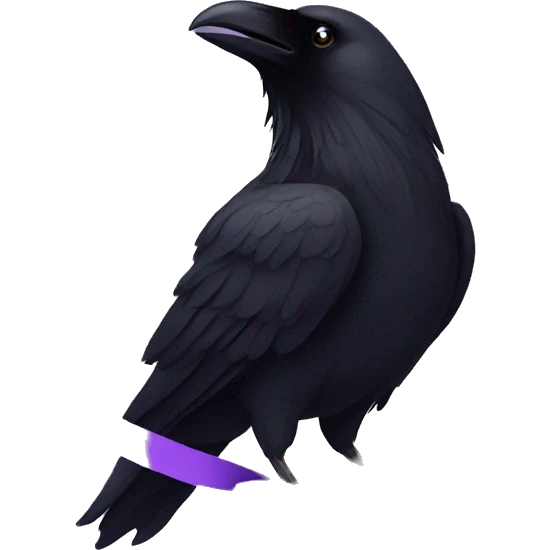 Raven With a ribbon  emoji