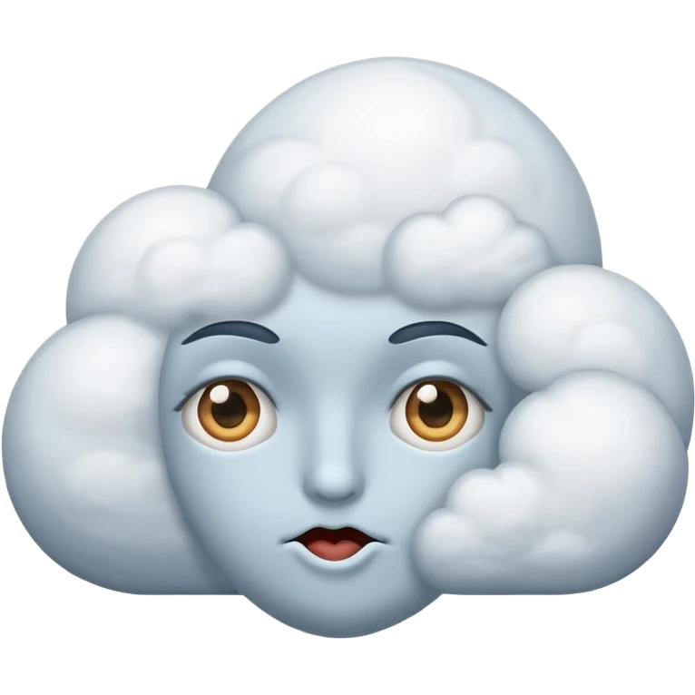 sarcastic moon side eye with cloud emoji