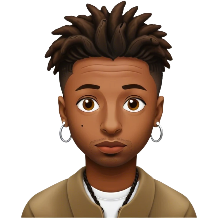 21 savage with short dreads  emoji