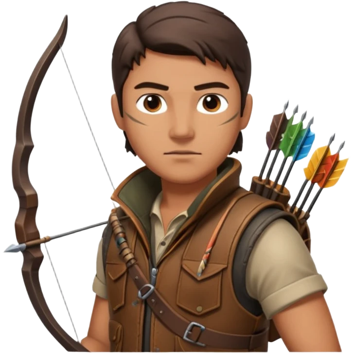 The classic hunter image with bow and arrow emoji
