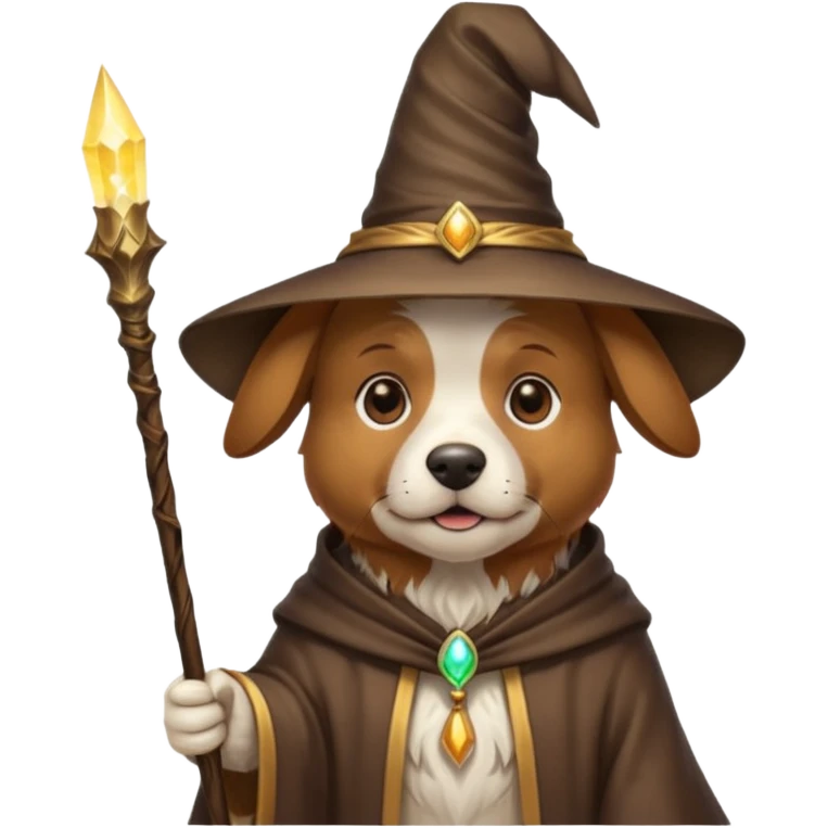 Dog wizard emoji