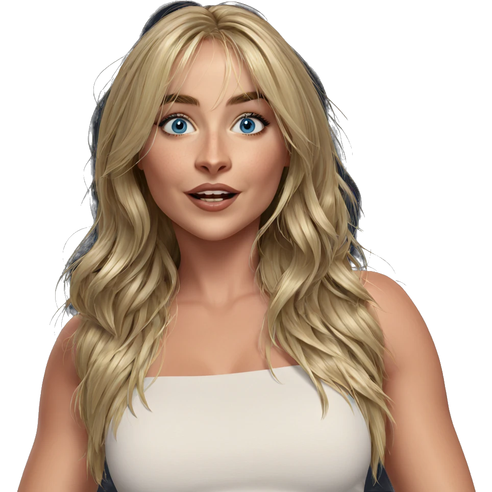 blonde girl with blue eyes emoji