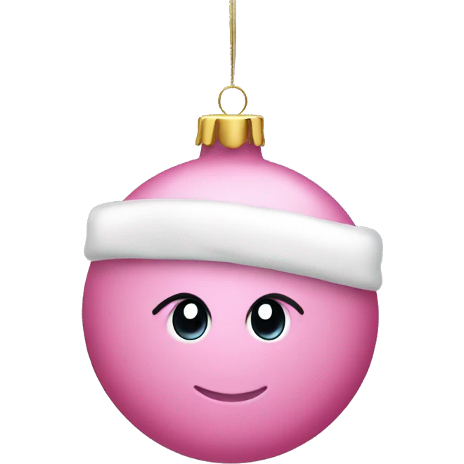 christmas ornament pink emoji