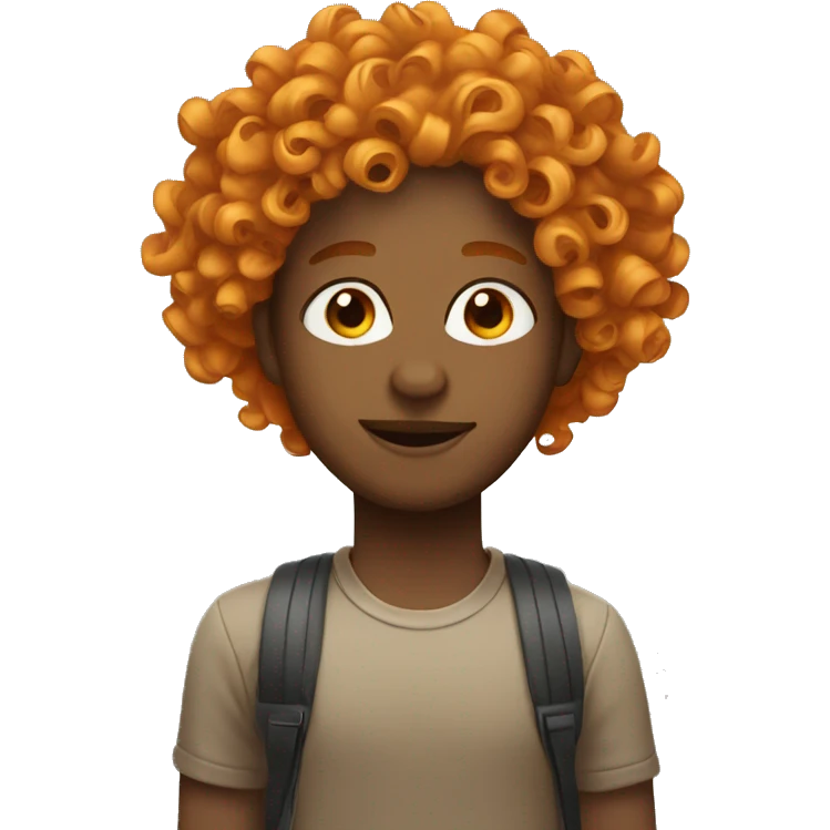 Orange Curly hair emoji