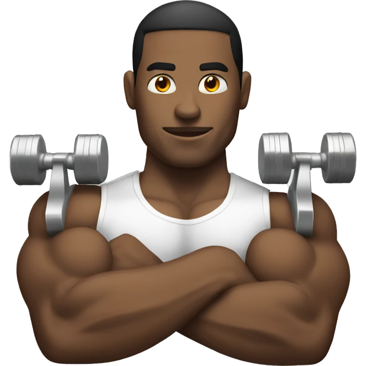 one white arm with dumbbells emoji